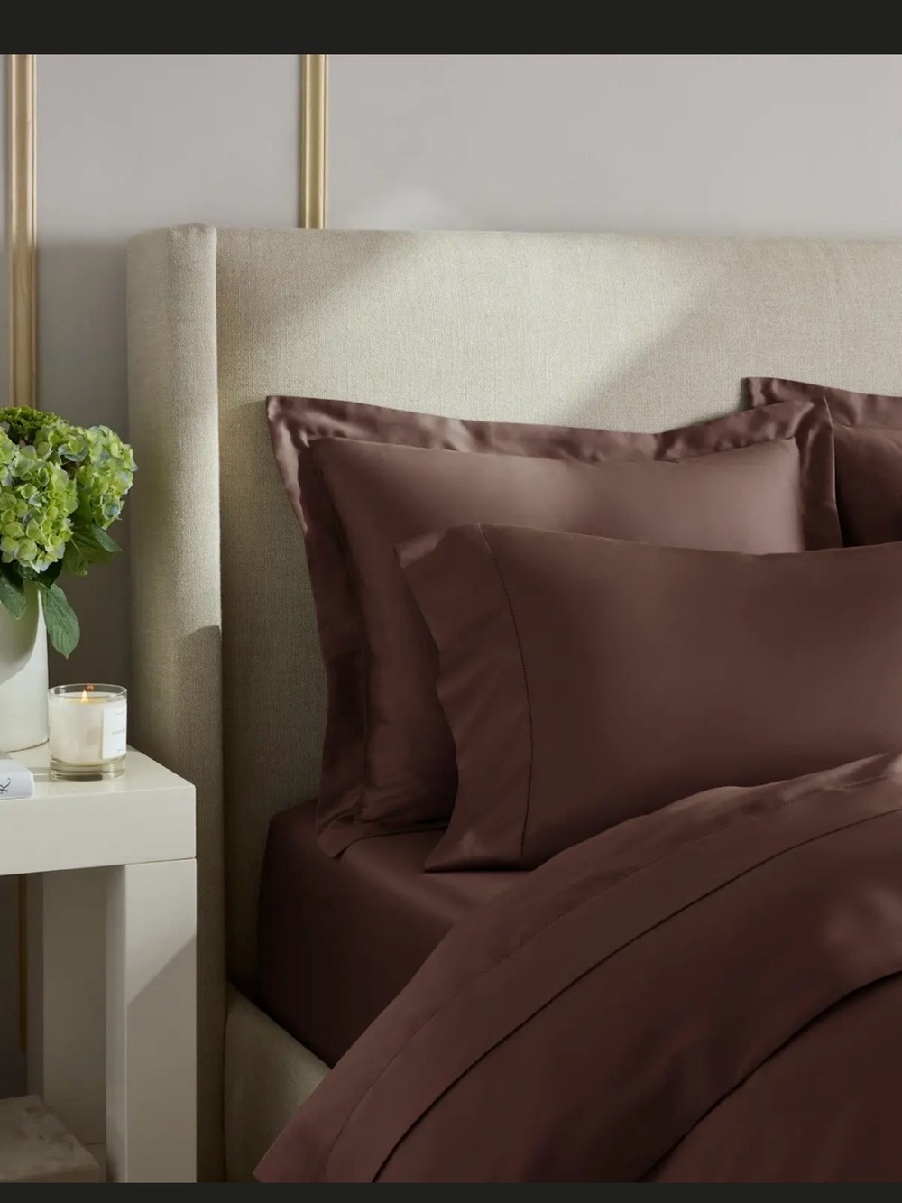 QUINCE GIZA COTTON SATEEN DUVET SET FULL/QUEEN ESPRESSO MSRP$220 NWOT
